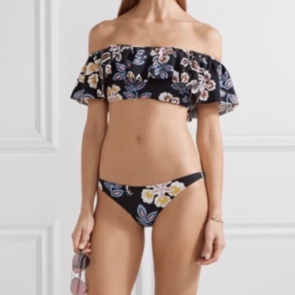 Tory Burch Other - NWT TORY BURCH Hopewell Off-the-Shoulder Ruffle Swim Top + Hipster Bottom-SM
